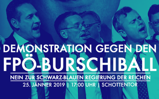 25.01.2019: Demonstration gegen den FPÖ-Burschiball
