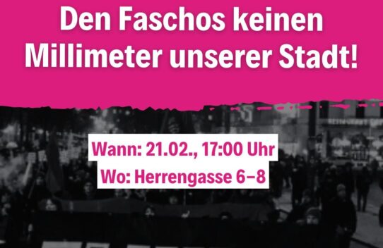 Den Faschos keinen Millimeter unserer Stadt!