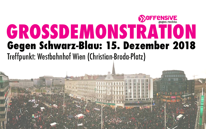 Großdemonstration gegen Schwarz-Blau