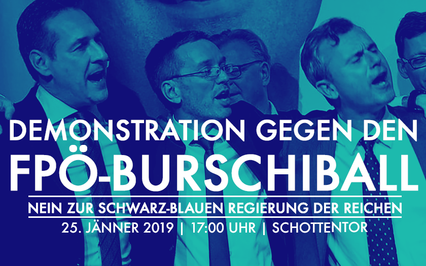 25.01.2019: Demonstration gegen den FPÖ-Burschiball