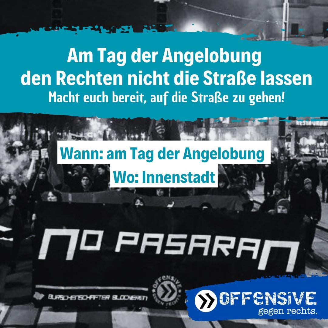 Am Tag der Angelobung den Rechten nicht die Straße lassen
