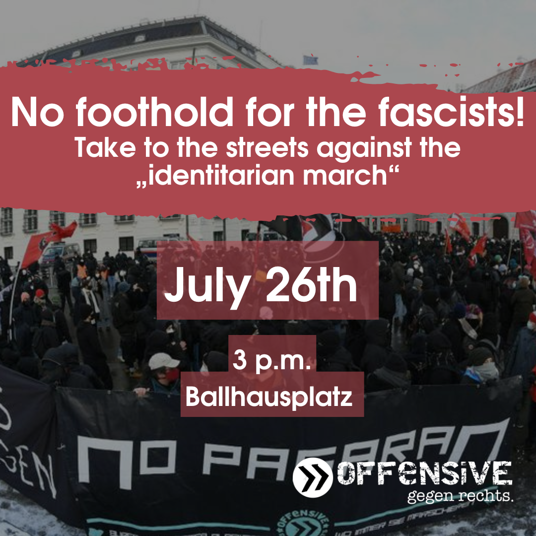 No foothold for the fascists! Take to the streets against the „identitarian march“ on July 26, 2025