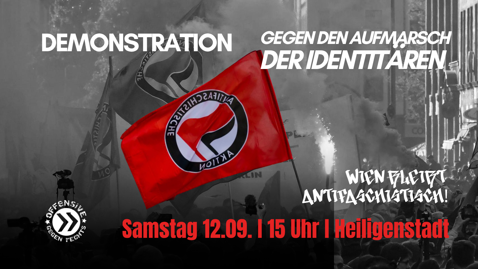 Demonstration gegen den Aufmarsch der faschistischen Identitären am 12.09.2026, 15 Uhr